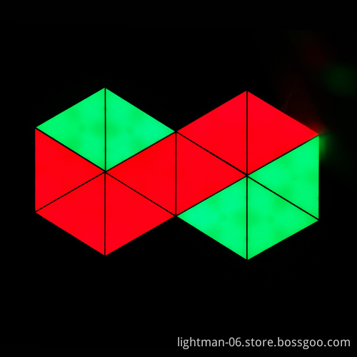 DIY Smart Phone App Controlled RGB Color Triangle Splicing Modular Panels Night Light for Home Decor